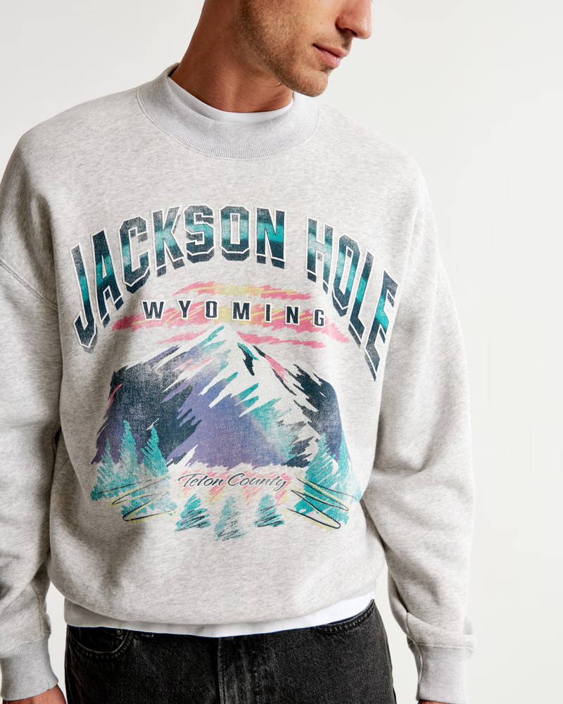 Women's Rocky Mountains Graphic Crew Sweatshirt | Women's New Arrivals | Abercrombie.com | Abercrombie & Fitch (US)