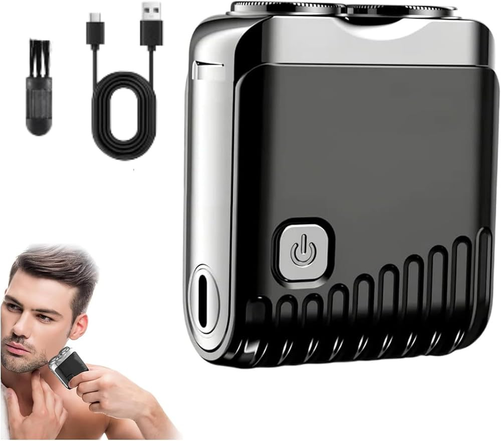 Mini Electric Shaver, Portable Beard Shaver, Dual Head Waterproof Electric Mini Razor Portable El... | Amazon (US)