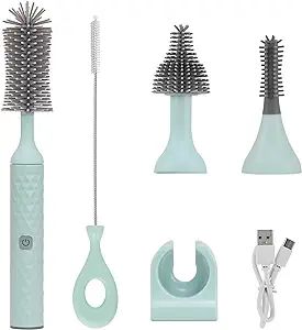 WHNL Rechargeable Electric Bottle Brush Set with 3 Piece Silicone Baby Bottle Brush Cleaner and S... | Amazon (US)
