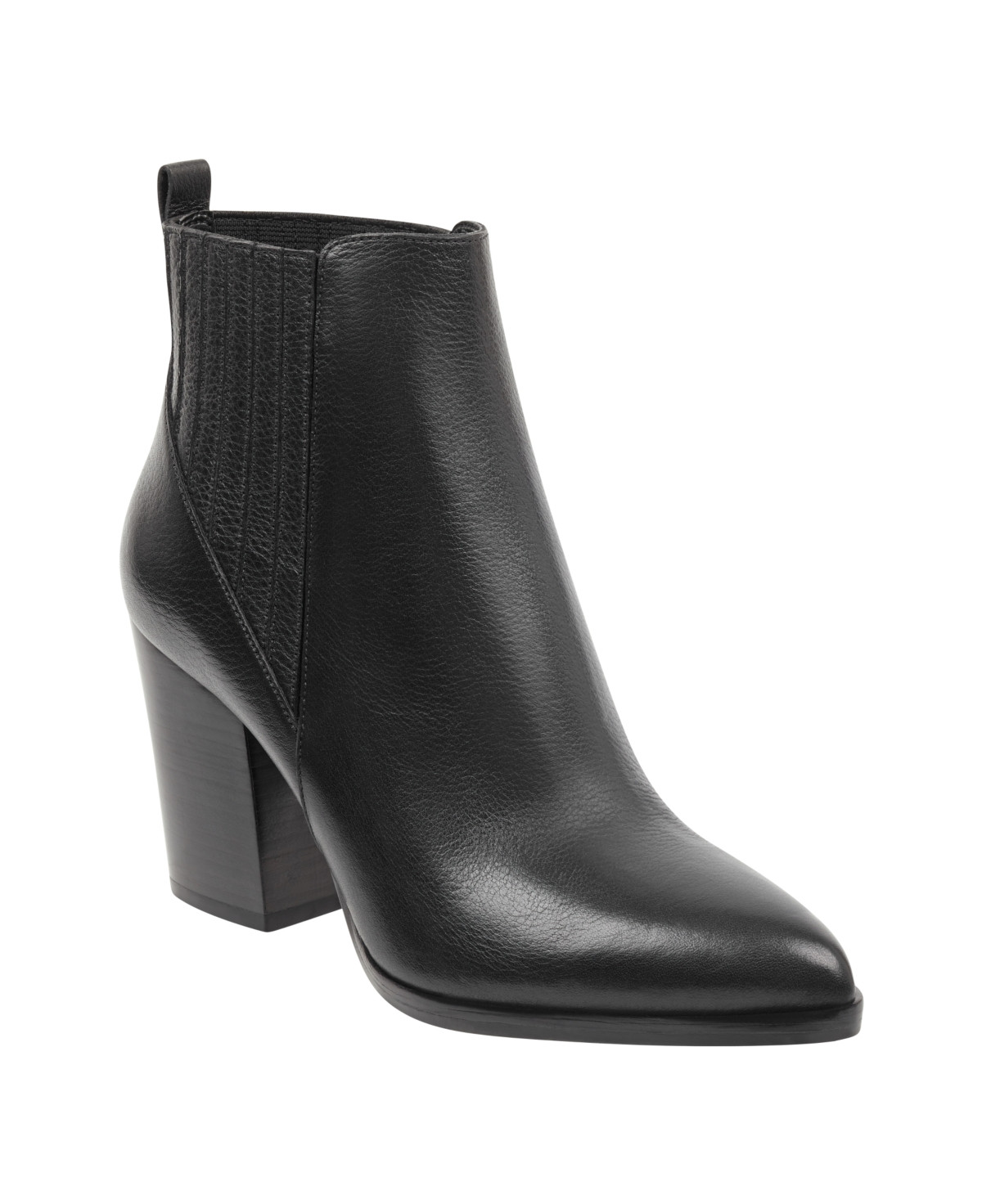 Marc Fisher Ltd Women's Alva Double Gore Dress Booties - Black Leather | Macy's