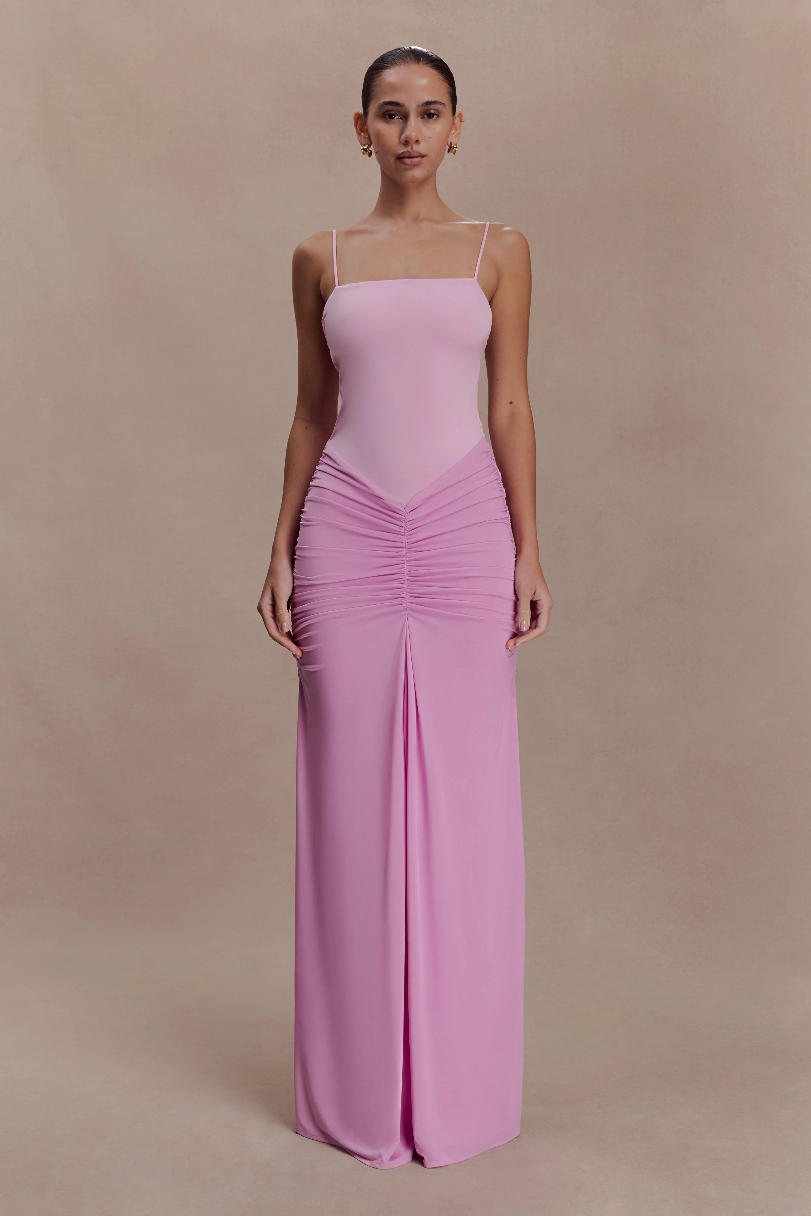 Slinky Maxi Dress - Powder Pink | MESHKI US