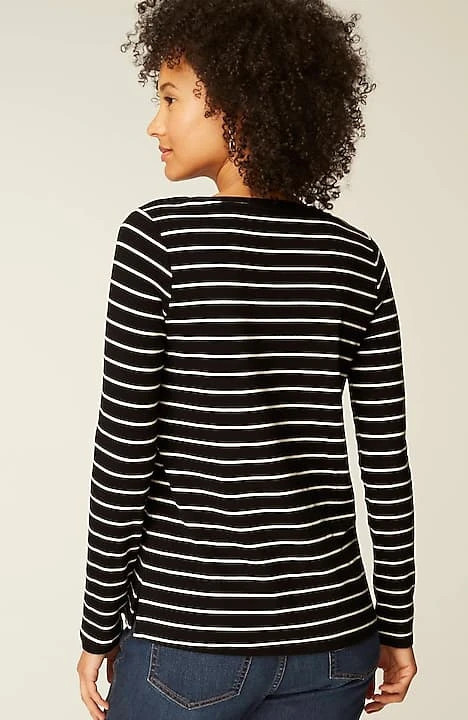 Long-Sleeve Pima Crew-Neck Tee | J. Jill