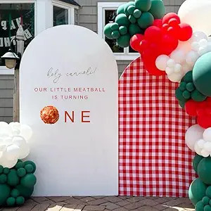 Our Little Meatball Is Turning ONE Decal | Italian Themed First Birthday Party Decoration, Holy C... | Amazon (US)