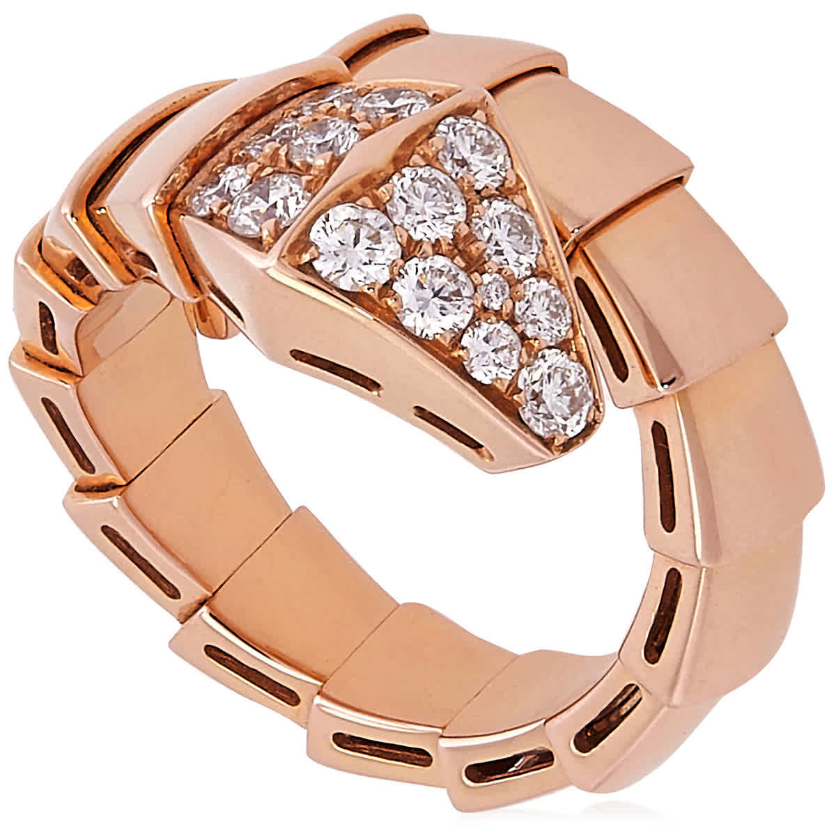 Bvlgari Serpenti Viper One-coil Rose Gold Ring, Size M | Jomashop.com & JomaDeals.com