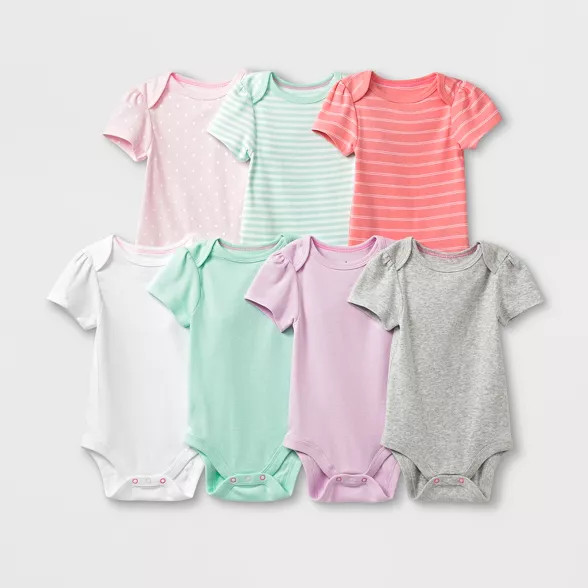 Baby Girls' 7pk Bodysuits - Cloud Island™ | Target
