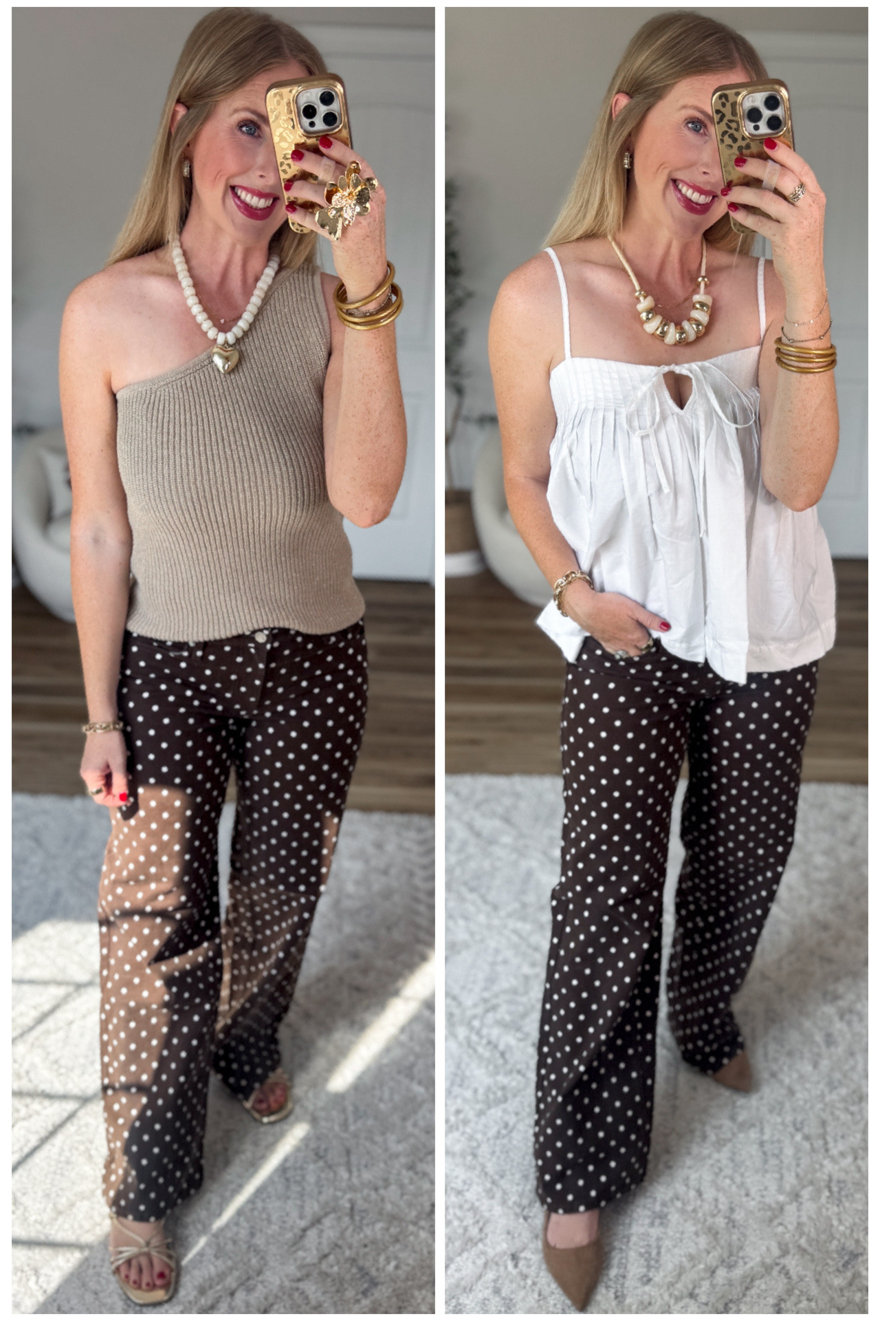 2 ways I’ve worn these brown polka dot pants from Walmart!

#LTKootd #LTKmomlife