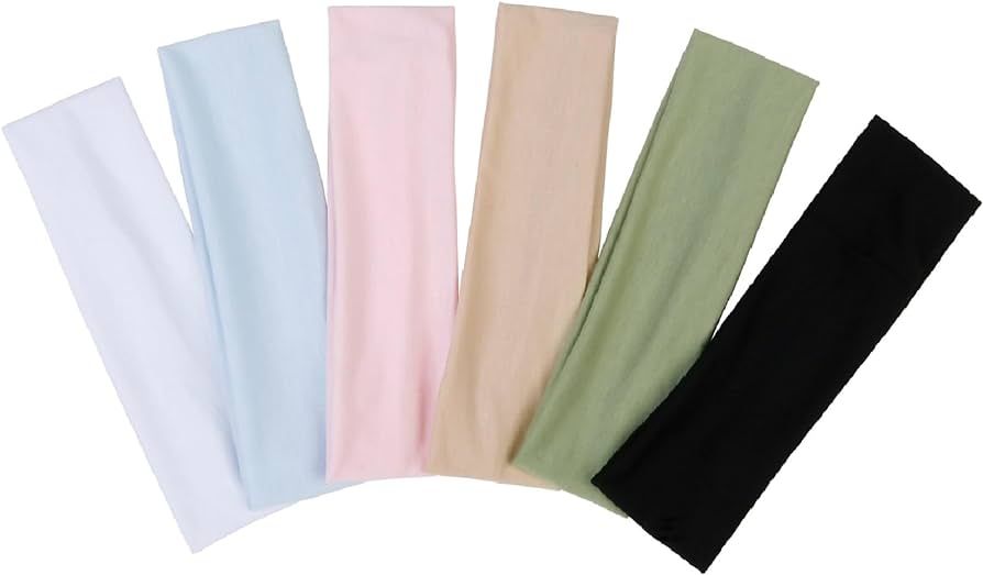 TERSE Headbands for Women Short Hair Non Slip Elastic Sweat Hairbands Soft Fabric Cloth Hair Band... | Amazon (US)
