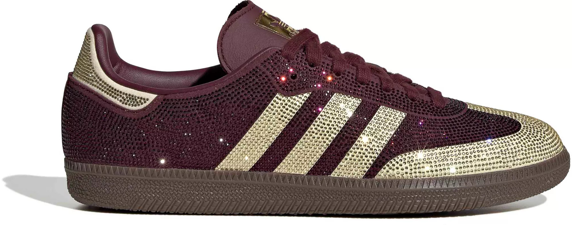 adidas Women's Samba OG Shoes, Size 10.5, Rhinestone Maroon/Vanlla | DICK'S Sporting Goods
