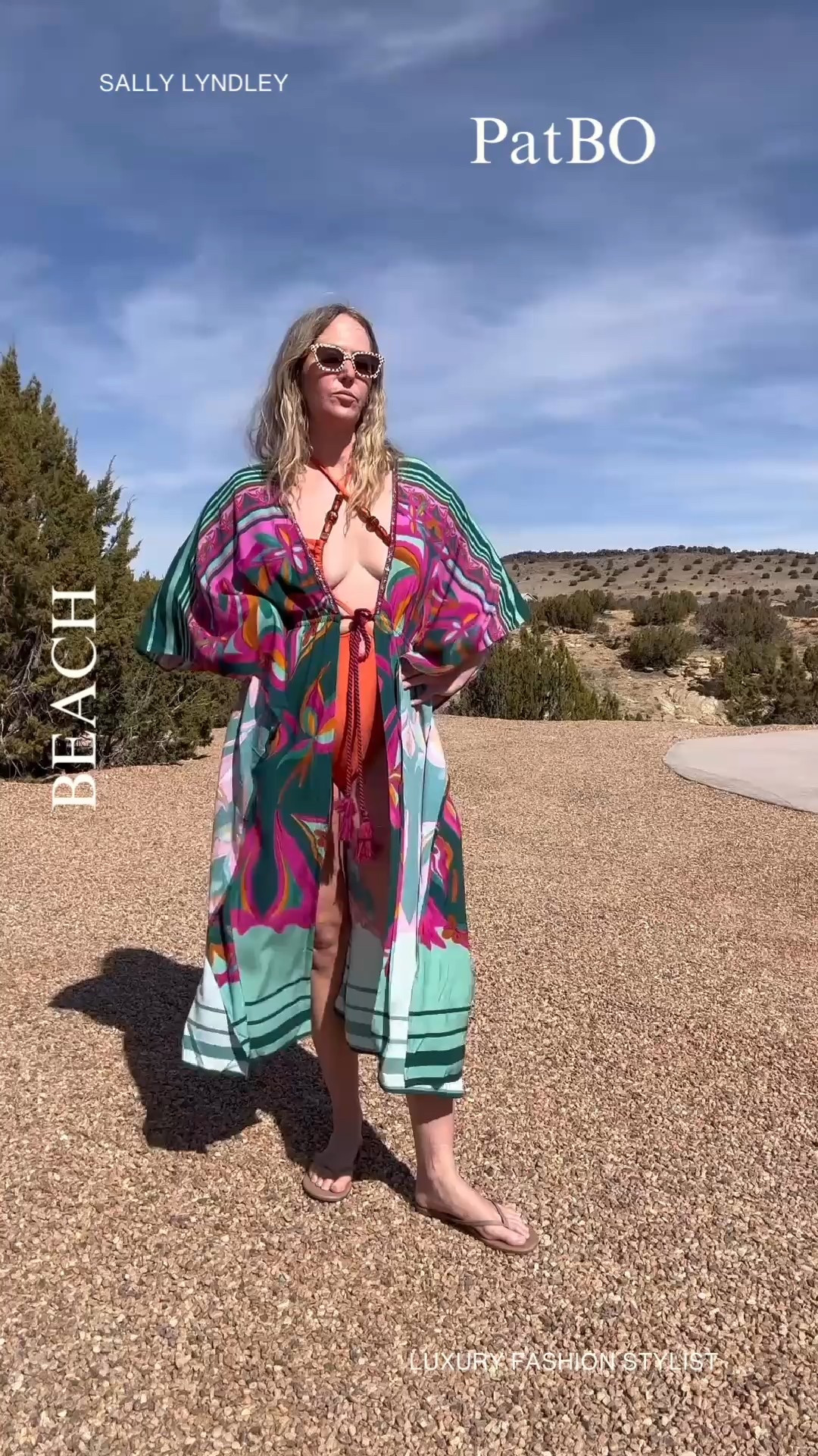 One swimsuit, three ways.

Wearing PatBO, I styled this vibrant orange one-piece—complete with beaded neckline and sculptural cut—with three looks made for resort days that move from pool to patio to dinner without skipping a beat.

Look one: layered under a flowing caftan in bold purple and green—playful, polished, and full of movement.
Look two: the same suit with the matching pareo-style wrap skirt, short and sharp, for a sun-drenched lunch or walk on the beach.
Look three: pared back and powerful—the suit on its own, letting the silhouette speak for itself.

Paired with Sardine sunglasses and barely-there TKEES in nude—because even bold color looks better with clean, simple accessories.

A swimsuit this good deserves to be seen more than once.

Do you pack one-piece suits or bikinis for vacation?
Pippppeeerrrrr Noooooooo, look 1 is giving Parker Posey and looks 2/3 are giving Aimee/Chelsea in The White Lotus…don’t you think? 
#PatBO #LuxurySwimwear #ResortStyle #EffortlessPacking #OnePieceThreeWays #SardineEyewear #TKEES #ChicUnderTheSun #VacationStyling 
#thewhitelotus

#LTKOver40 #LTKMidsize #LTKSwim