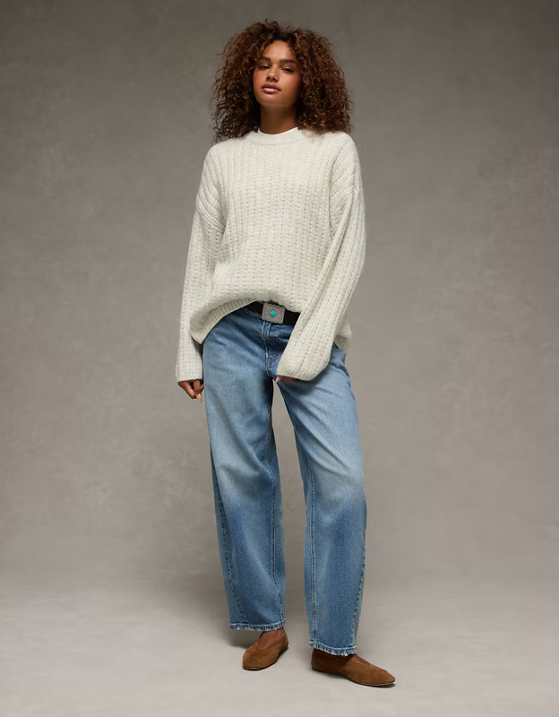 AE Oversized Waffle Sweater | American Eagle Outfitters (US & CA)