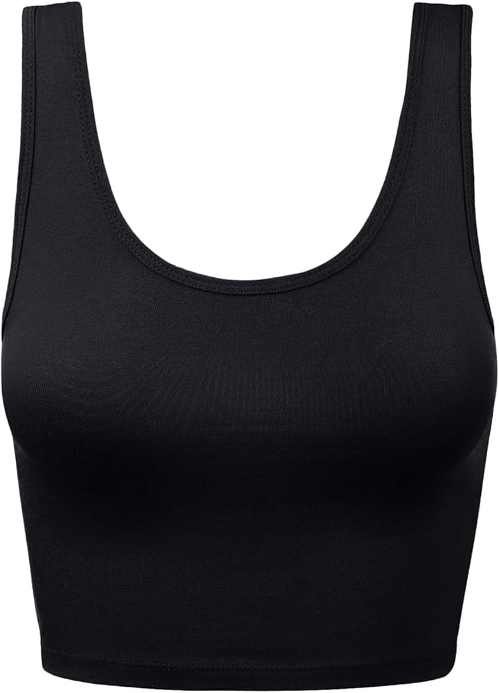 HATOPANTS Women's Sleeveless Racerback Crop Tank Top Camisole Backless Scoop Neck Shirts | Amazon (US)