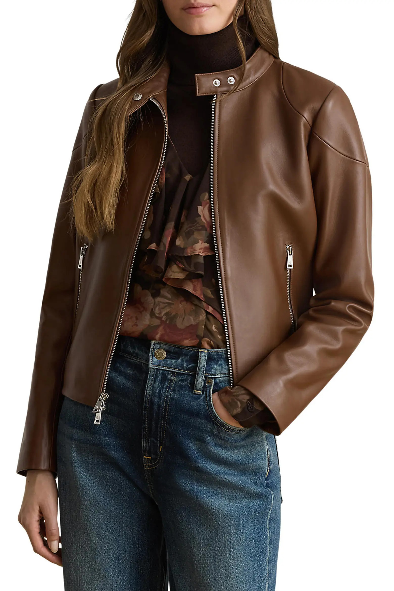 Lambskin Leather Jacket (Women) | Nordstrom | Nordstrom