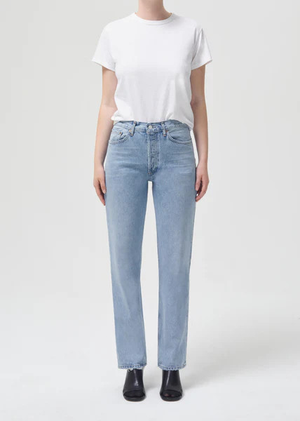 Lana Mid Rise Full Length Straight in Fiction | AGOLDE