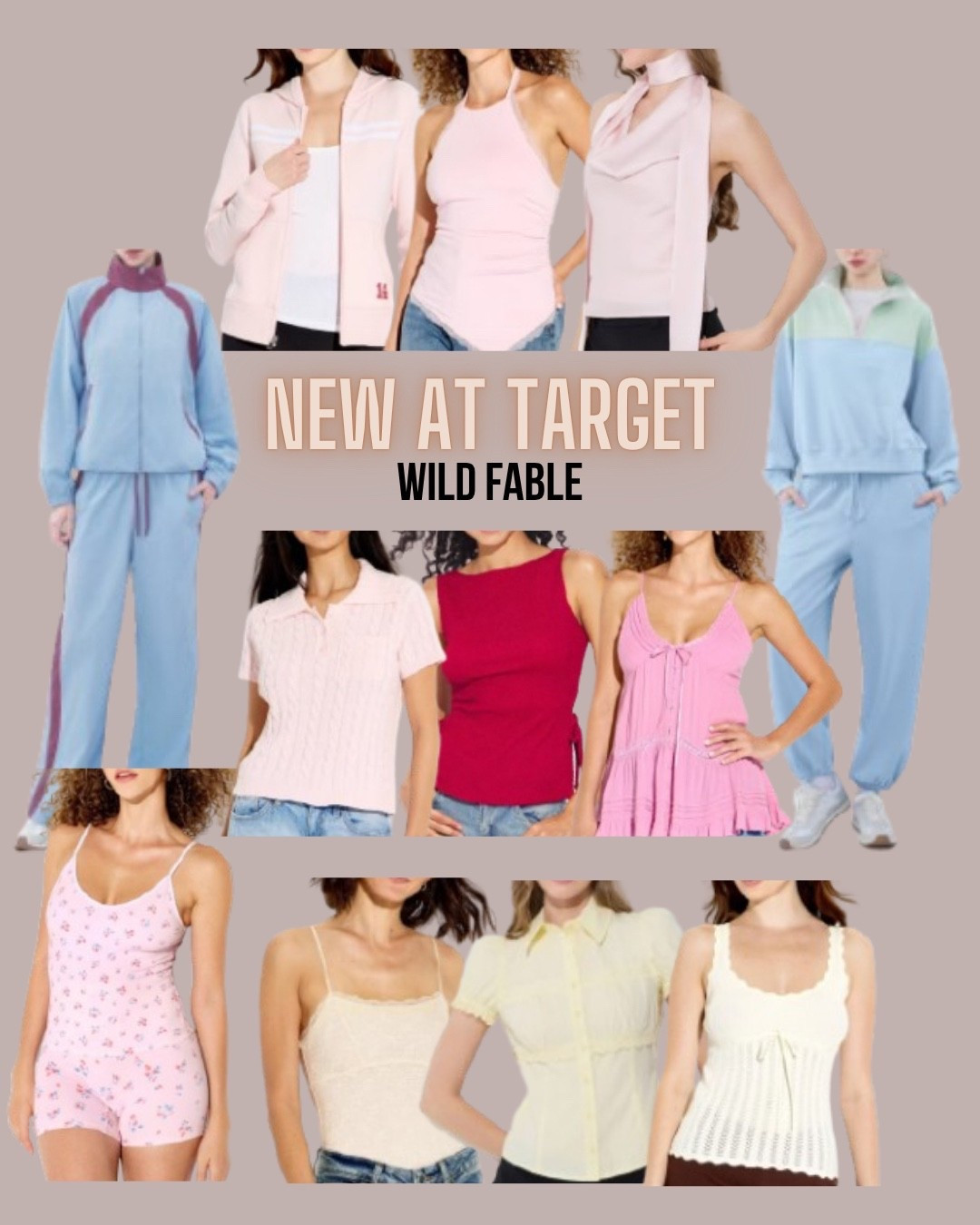 Target style
Tracksuit
Matching set
Spring tops
