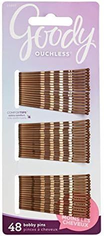 Goody Slideproof Womens Bobby Pin - 48 Count, Crimpled Brown - 2 Inch Pins Help Keep Hairs In Pla... | Amazon (US)