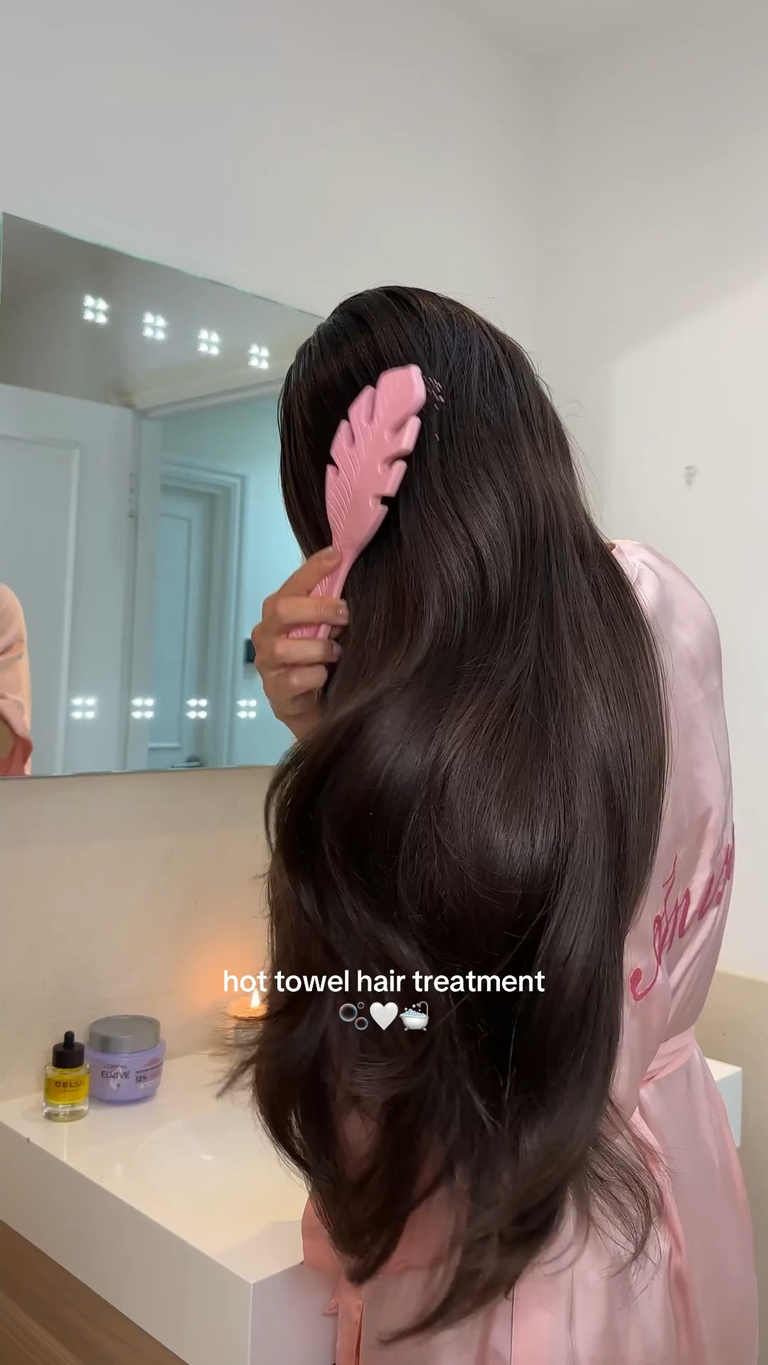 If you have time before a shower apply your hair mask like this for better absorption. The warmth from the cap and towel helps open your hair cuticle and enables the mask to penetrate deeper. I add hair oil to the mask to give myself extra nourishment, softness, shine. Shampoo & conditioner as normal afterwards. I recommend using a hair mask at least once a week! 





#LTKbeauty