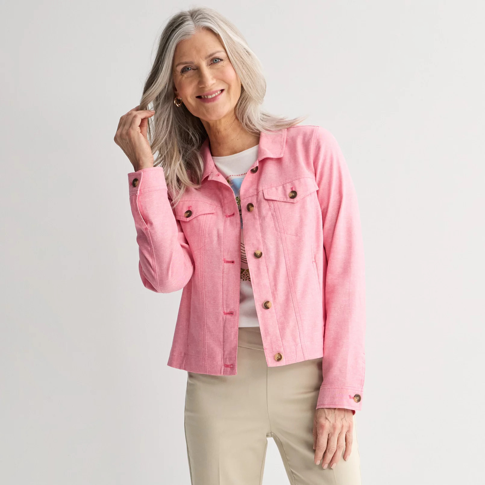Women's Croft & Barrow® Linen-Like Jacket | Kohl's