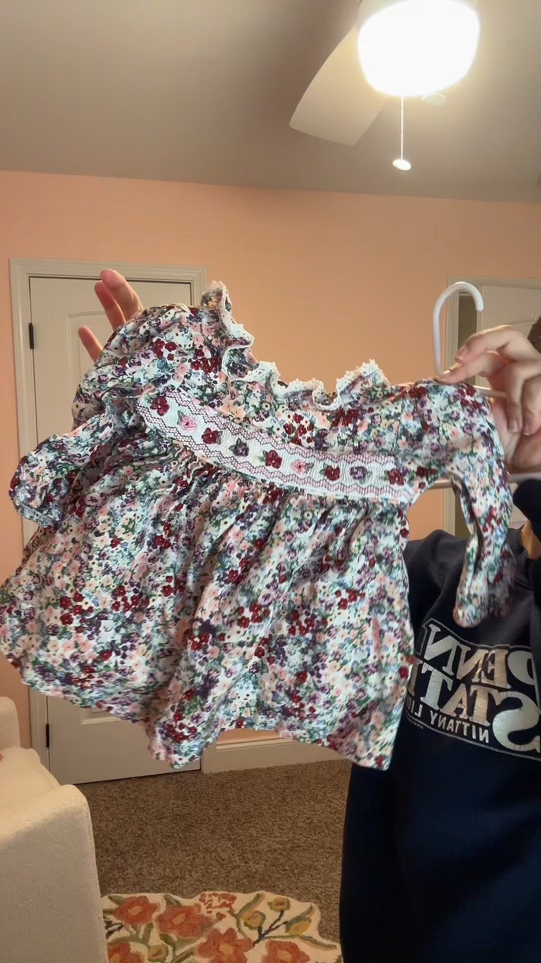 These little hooks make her closet so much more organized!!
