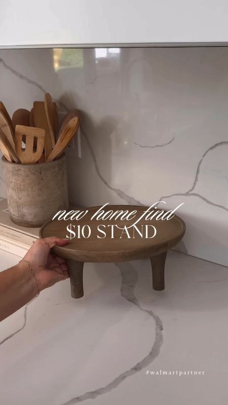 New @walmart home find 🤍 this pretty plant stand can be used in so many ways in the kitchen. I’m using it here as a cooking station, coffee bar or as a sink pedestal to hold soaps and brushes! Grab it while it’s still on sale for under $10

#walmartpartner #walmarthome #homedecor #kitchendecor #homefind #affordabledecor #modernorganicdecor #pedestal #coffeebar #decor #kitchen #walmartfind #bhghome 

#LTKFindsUnder50 #LTKHome #LTKSaleAlert