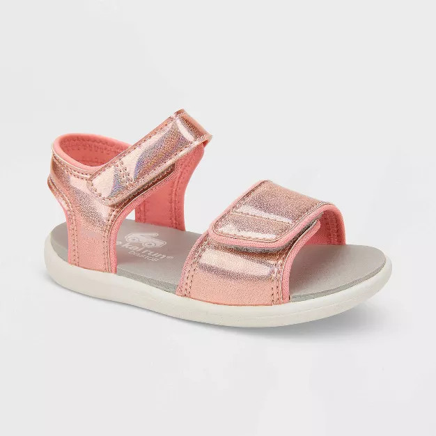 Toddler See Kai Run Basics T-Strap Logan Sandals - Rose Gold | Target