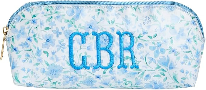 Personalized Clear Coated Pouch - Medium or Large Toiletry Bag with Embroidered or Applique Monog... | Amazon (US)