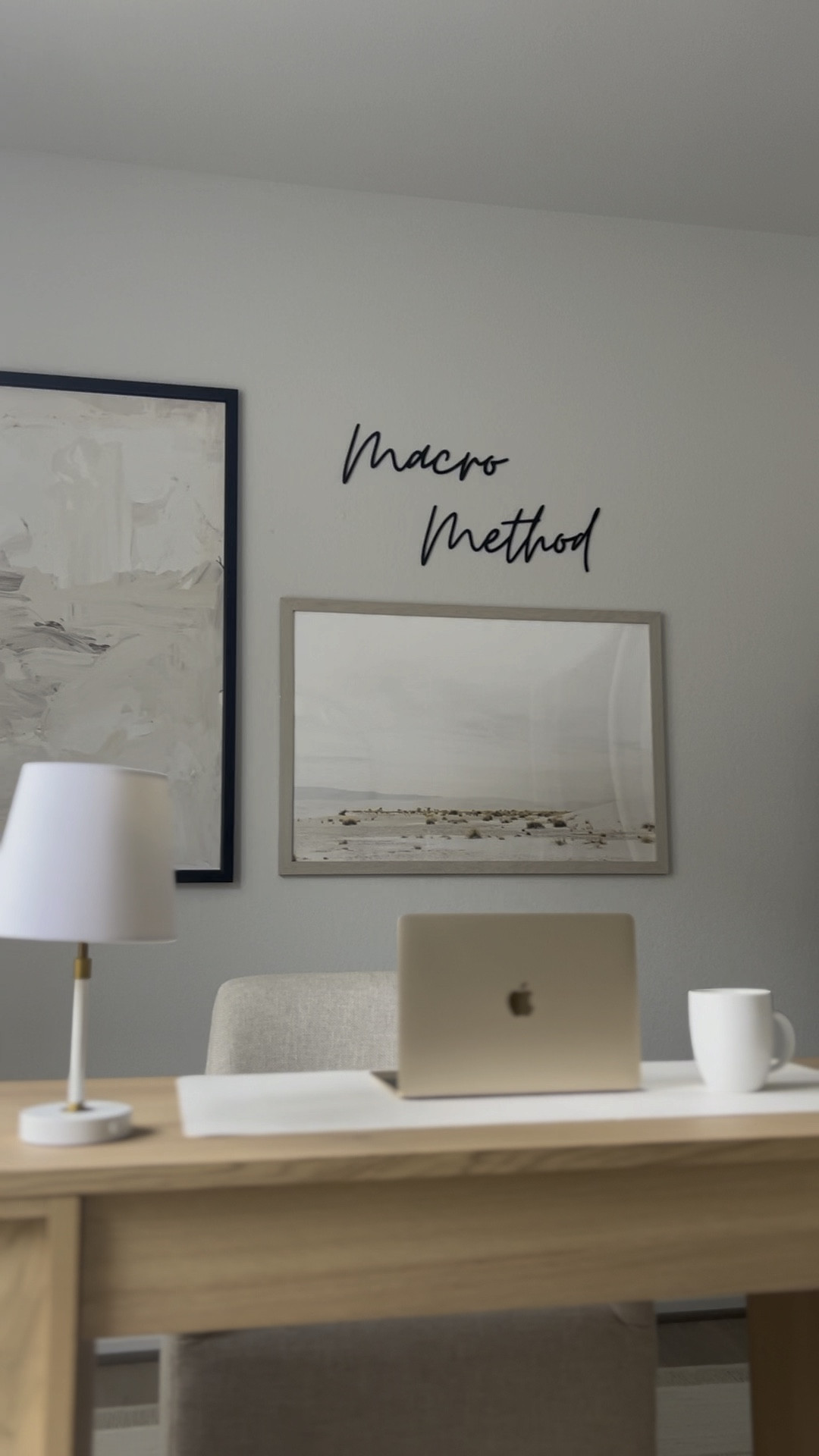 Work from home goals! We turned this space into a beautiful space to be productive. #workfromhome #homeoffice #wfh #neutraloffice 

#LTKFind #LTKfamily #LTKhome