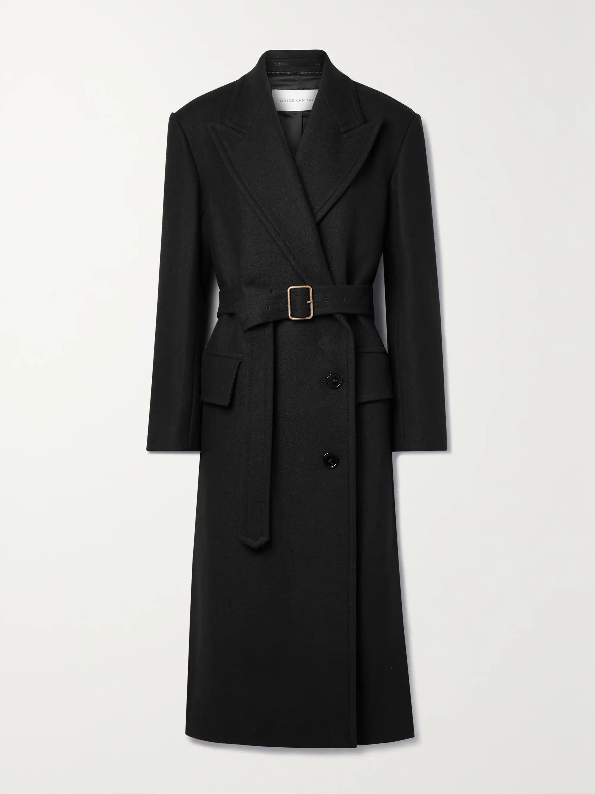 Double-breasted belted wool-blend twill coat | NET-A-PORTER (UK & EU)