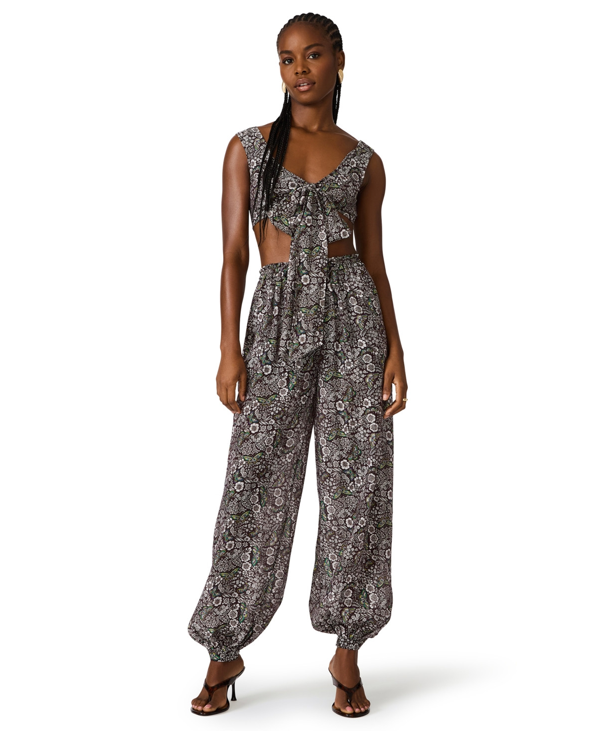 Steve Madden Women's Livy Sleeveless V-Neck Top - Forest Grey | Macy's
