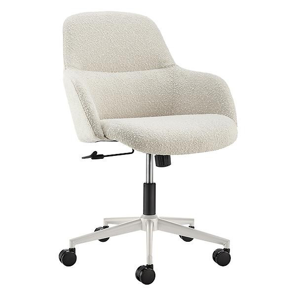 Mia Boucle Rolling Chair | The Container Store