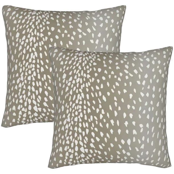 (Not Real Sheepskin Antelope Pillow Covers 18x18 Inch Set of 2 Deer Skin Print Animal Print Moder... | Walmart (US)