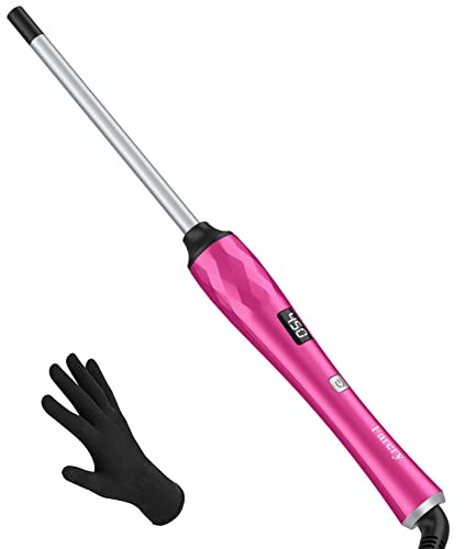 FARERY Small Curling Wand, 3/8 Inch Curling Iron for Short & Long Hair, Ceramic Small Barrel Curling Iron with Argan Oil & Keratin Infused, 30s Fast Heat Up, 12 Adjustable Temperature, Glove Included | Amazon (US)