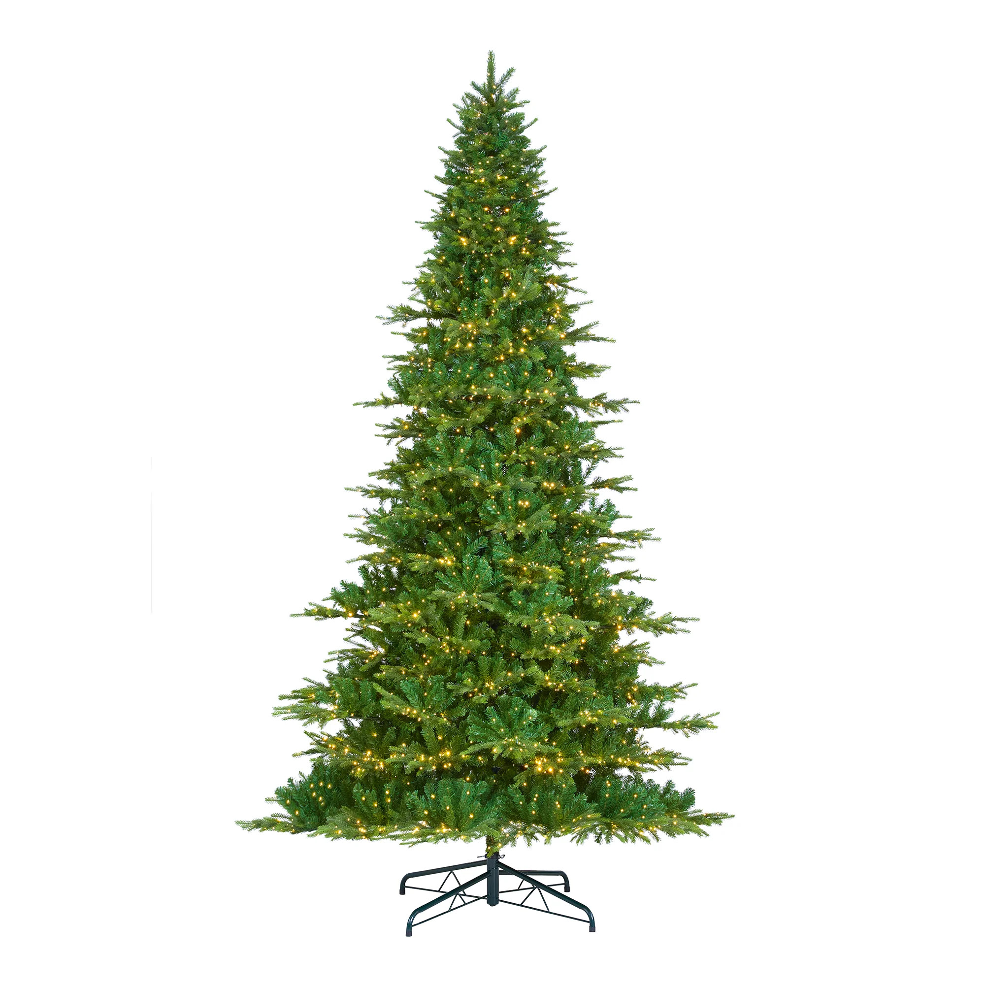 Leilonie Vibrant Evergreen Fir Pre-Lit Green Full Fir Artificial Christmas Tree with Lights | Wayfair North America
