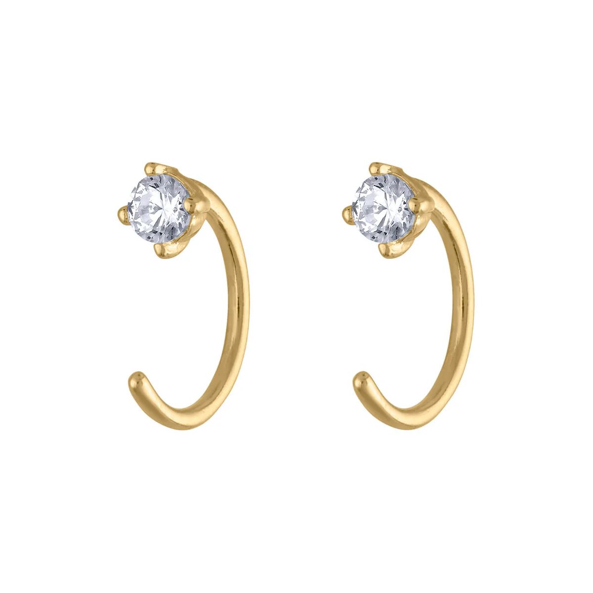 Crystal Huggie Earrings | Maison Miru