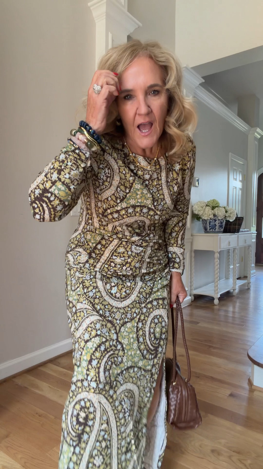 Dress size med I think I’ll wear it to a rehearsal dinner  spartina is BOGO 50% off right now! 
20% off on my bracelets code NANETTE20

#LTKSaleAlert #LTKOver40 #LTKWedding