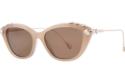 Swarovski SK6010 2002OK Sunglasses Women's Opal Beige/Bronze Cat Eye 53mm | eBay | eBay US