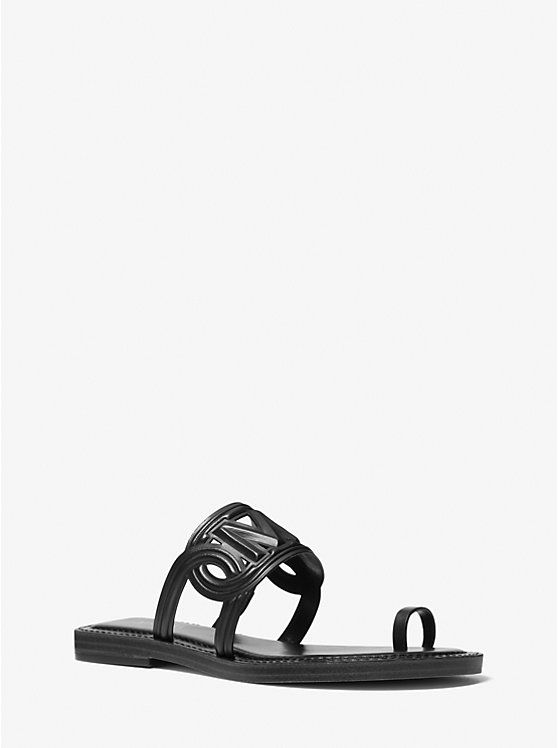 Alma Leather Flat Sandal | Michael Kors US