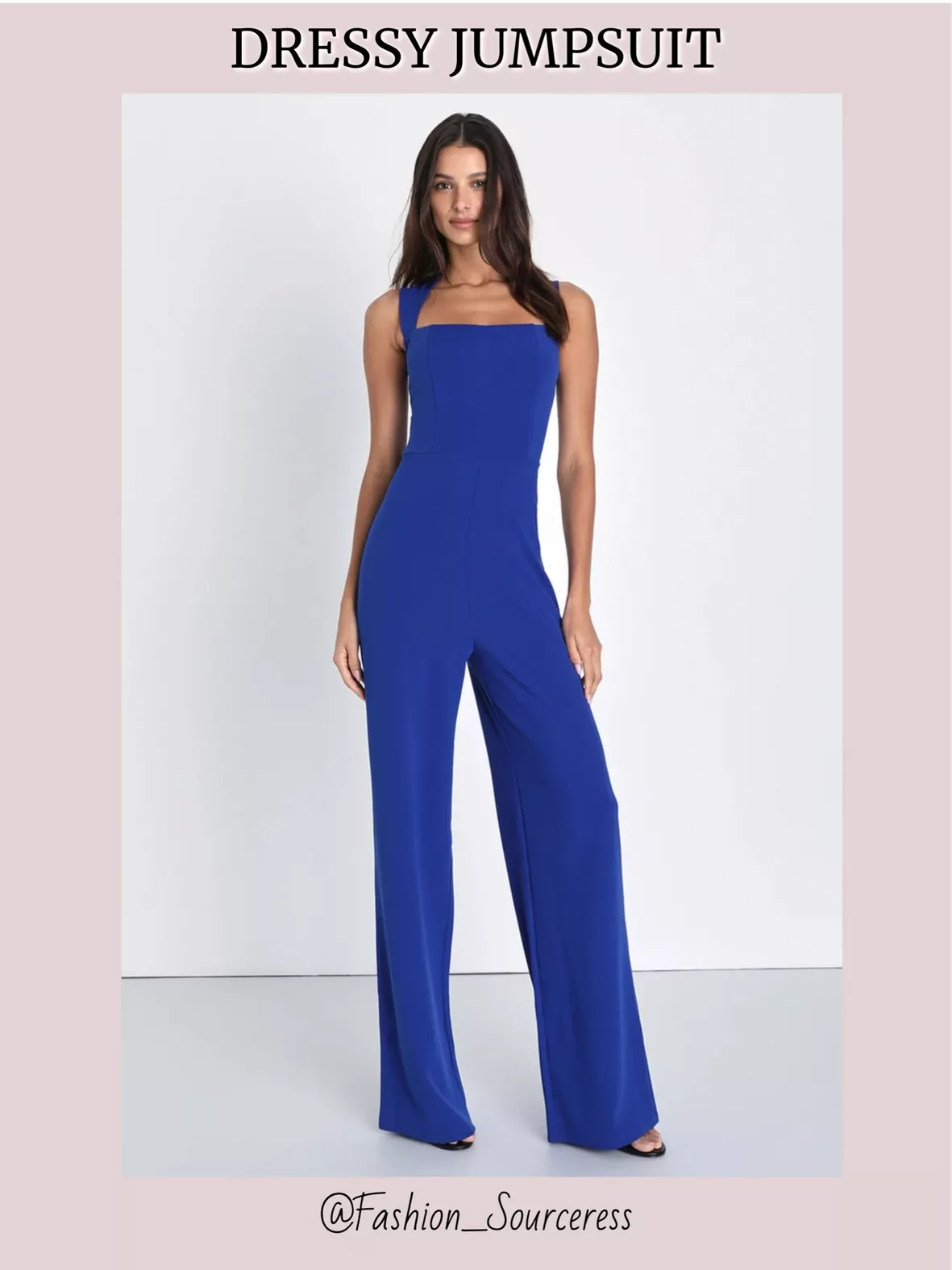 Thinking Out Loud Navy Blue Backless Jumpsuit