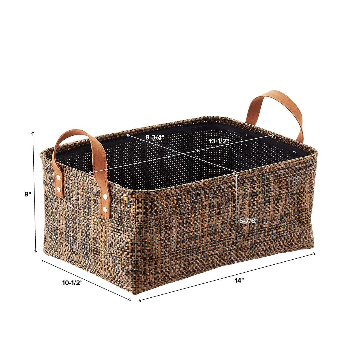 Kiva Foldable Bin with Handles | The Container Store