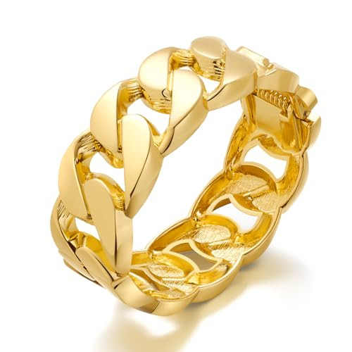 WOWORAMA Chunky Gold Bangle Bracelets for Women Thick Wide Hinged Cuff Bracelets Vintage Statement Gold Bracelet Twisted Hammered Wrist Arm Cuff Bracelets | Amazon (US)