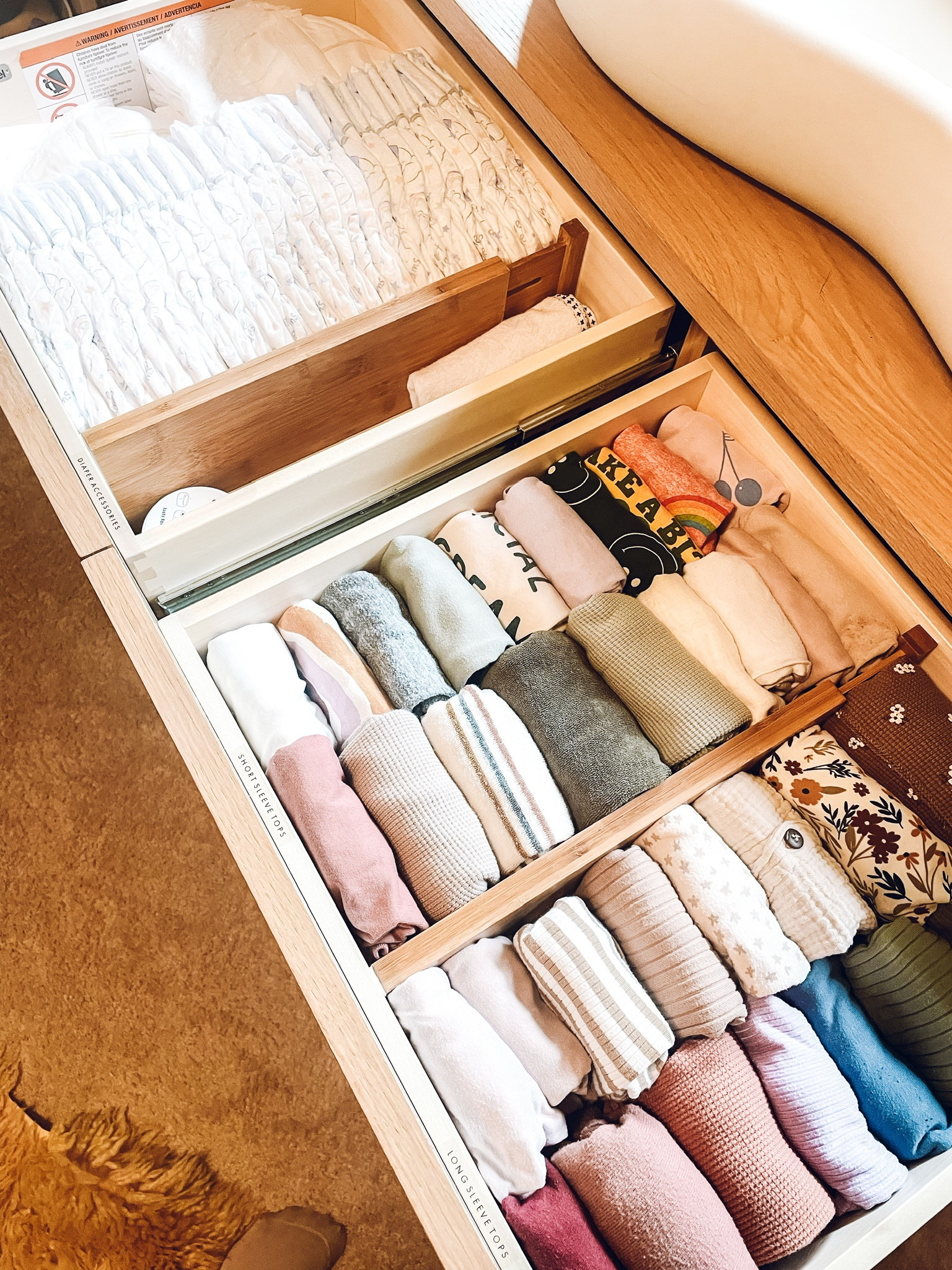 Nursery organization. Neat Method Acacia Drawer Dividers. Amazon Lipper Divider✨

#LTKkids #LTKhome #LTKfamily