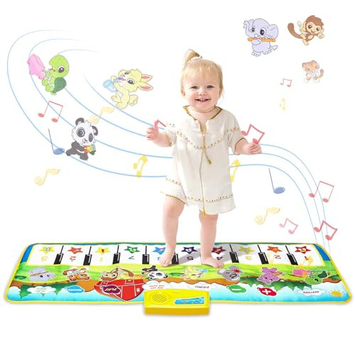 M SANMERSEN Piano Mat, 39.5" X 14" Musical Mat Floor Piano Keyboard Mat 8 Instrument Sounds Piano Mat for Toddlers Touch Play Dancing Mat Toy for 1 2 3 Year Old Boy and Girl Gifts | Amazon (US)