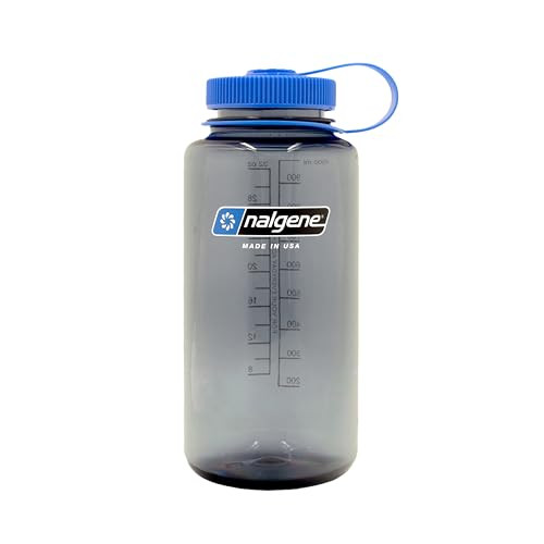 Nalgene Sustain Tritan BPA-Free Water Bottle Made with Material Derived from 50% Plastic Waste, 32 OZ, Wide Mouth,Smoke Grey | Amazon (US)