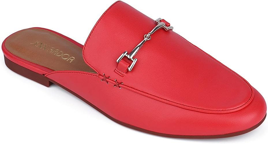 JENN ARDOR Women's Mules Flats Shoes Low Heel Slip-on Loafer Slides Casual Pointed Toe Backless C... | Amazon (US)