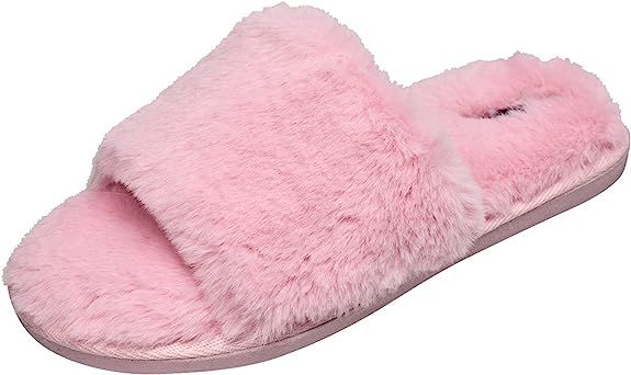 NINE WEST Women's Luxury House Slippers Comfy Memory Foam Indoor Outdoor Plush Open-Toe Cozy Soft... | Amazon (US)