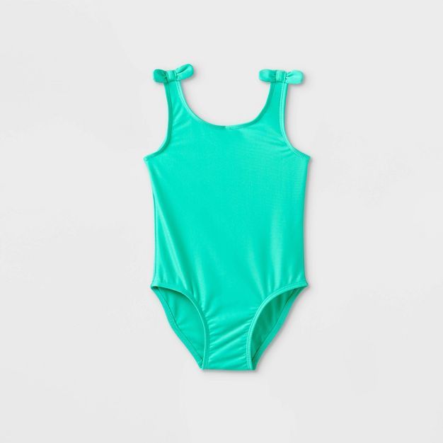Toddler Girls' One Piece Swimsuit - Cat & Jack™ Turquoise Blue | Target