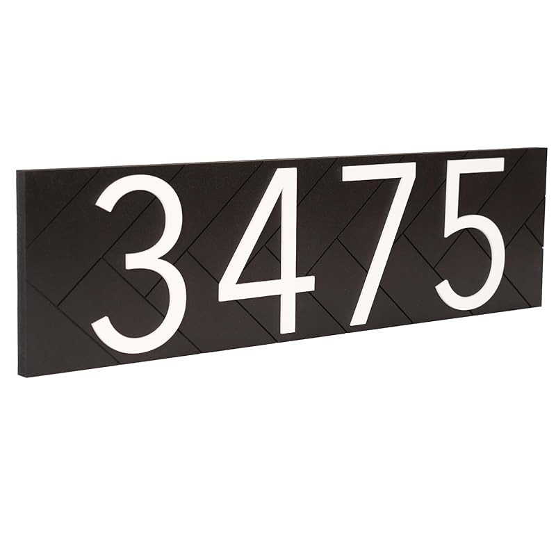 Discovered Designs – 20” Custom Address Number Sign - Black or White – Vertical or Horizont... | Amazon (US)