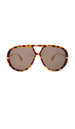 Bottega Veneta Aviator Sunglasses in Brown. | Revolve Clothing (Global)