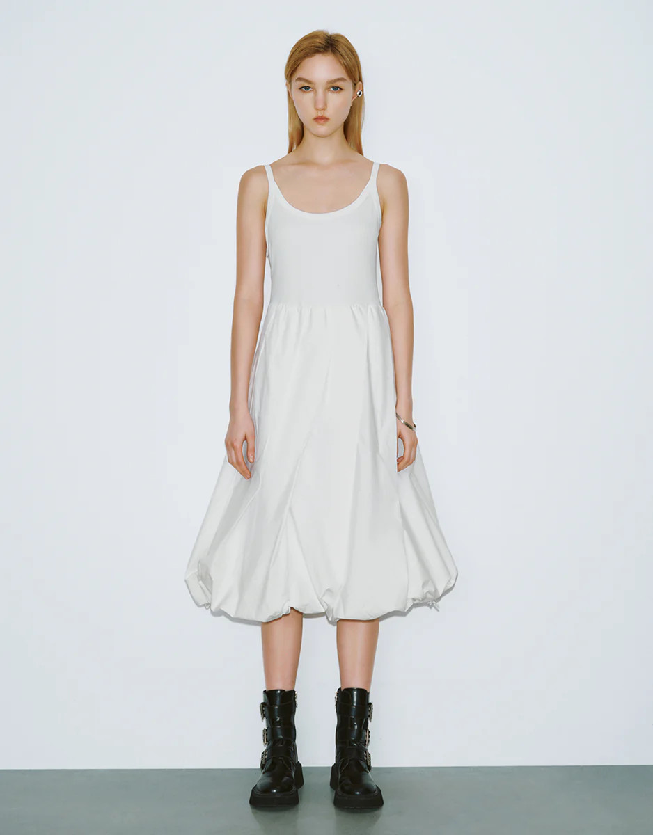 U Neck A-Line Cami Dress | Urban Revivo