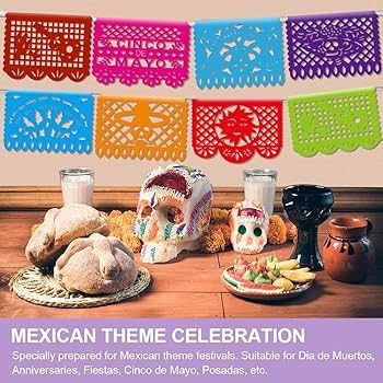 Asoulin 5 PCS Mexican Party Banners, Cinco De Mayo Mexico Decor, Fiesta Party Decoration, Easter ... | Amazon (US)