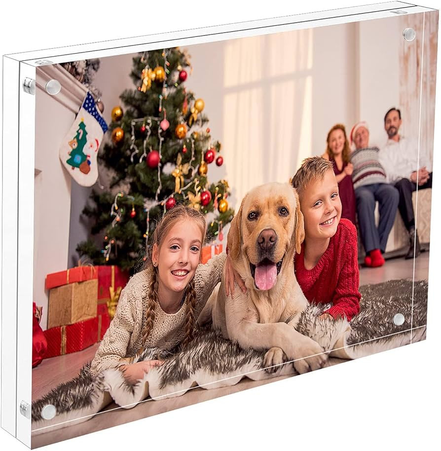 NIUBEE 8.5x11 Picture Frame, Clear Certificate Document Magnetic Photo Frame for Tabletop Display | Amazon (US)
